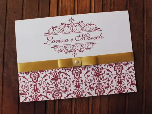 Convite Casamento - Convite 15 Anos Marsala Dourado Promocao