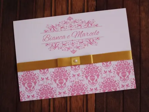 Convite Casamento - Convite 15 Anos Rosa