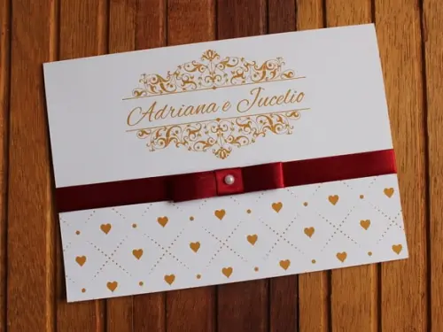 Convite Casamento Coração Vermelho Convite 15 Anos Barato