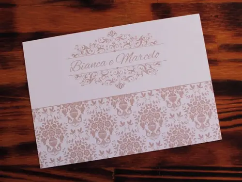 Convite Casamento Delicado Convite 15 Anos Bege Claro