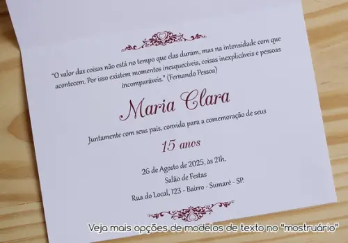 Convite Casamento Floral 15 Anos Azul Claro