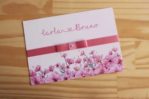 Convite Casamento Floral Flor de Laranjeira 15 Anos