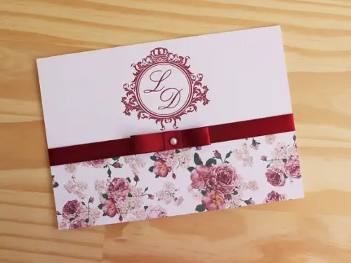Convite Casamento Floral Marsala Convite 15 Anos Bodas