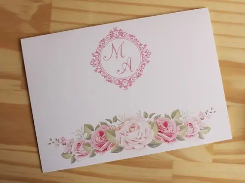 Convite Casamento Floral Rosas Convite 15 Anos Moderno