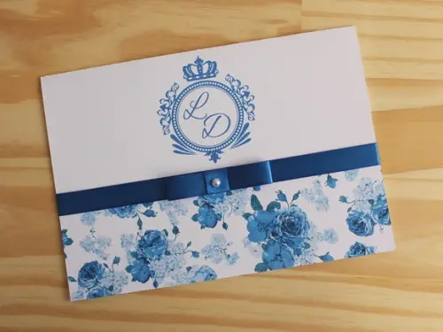 Convite Casamento Floral Royal Bic Flores Rosa 15 Anos