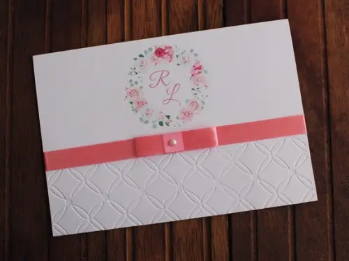 Convite Casamento Floral Textura - Convite 15 Anos Girlanda