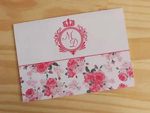Convite Casamento Floral Vermelho Rosas Convite 15 Anos a