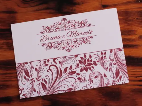 Convite Casamento Marsala Convite 15 Anos - Promoção