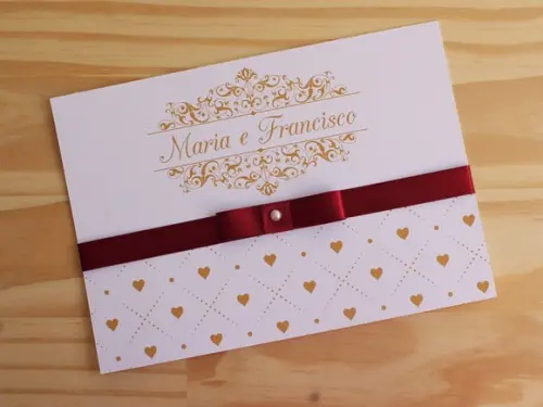 Convite Casamento Marsala Dourado Promoção 15 Anos