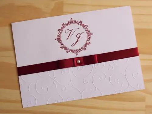 Convite Casamento Relevo Marsala 15 Anos Barato Tx