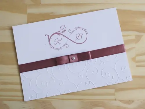 Convite Casamento Relevo Textura Convite 15 Anos Rose