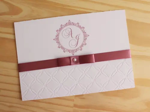 Convite Casamento Rose Relevo Marsala 15 Anos Textura