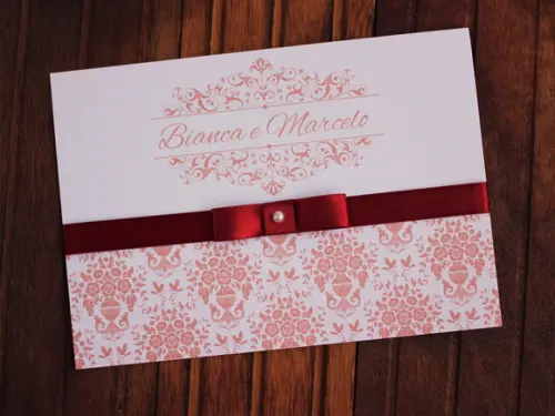 Convite Casamento Salmão Marsala Convite 15 Anos