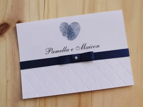 Convite Casamento Textura Digital Coração Azul 15 Anos