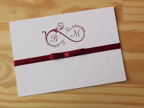 Convite Casamento Textura Marsala Relevo Tx00