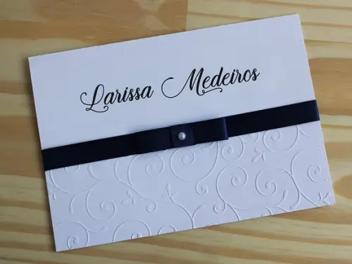 Convite de 15 Anos Relevo Textura Convite Casamento