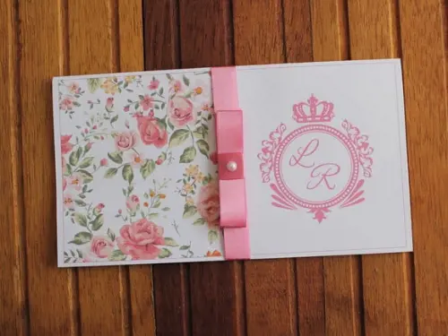 Convite de Casamento Floral - Convite de 15 Anos -