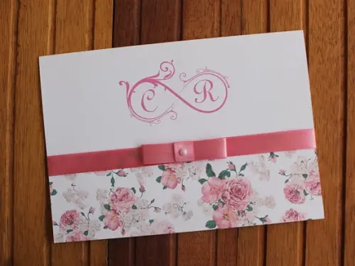 Convite de Casamento Floral - Convite 15 Anos - Infinito Ros