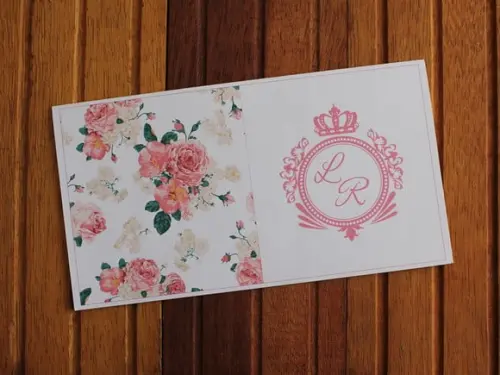 Convite de Casamento Floral Convite 15 Anos Promoção Barato