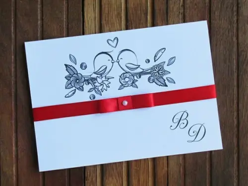 Convite de Casamento Pássaros - Convite 15 Anos - 240g