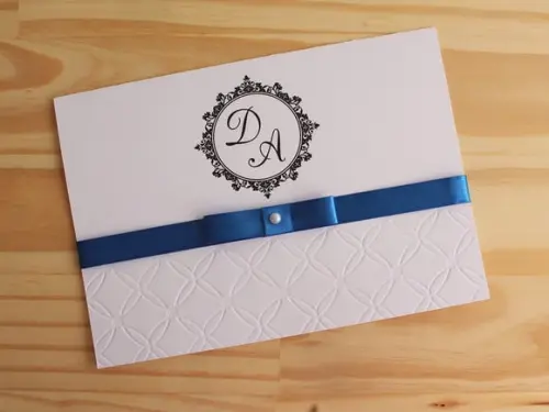 Convite de Casamento Relevo Textura Texturizado Royal
