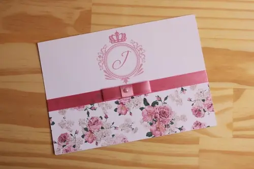 Convite para 15 Anos Floral Rosas Casamento