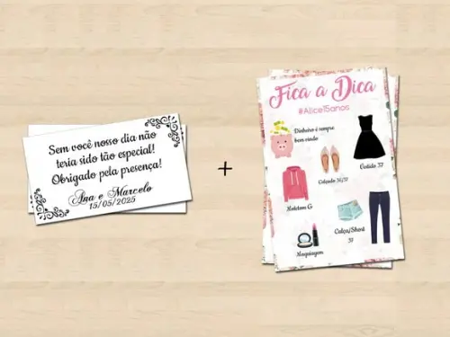 Fica a Dica e Tag para Lembrancinha