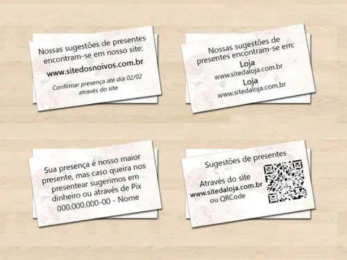 Tag com Lista de Presente.