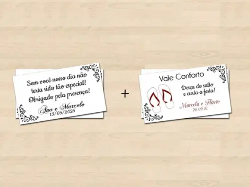 Vale Conforto e Tag para Lembrancinha