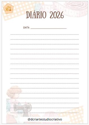 Planner para Artesã 2026 - Personalizado