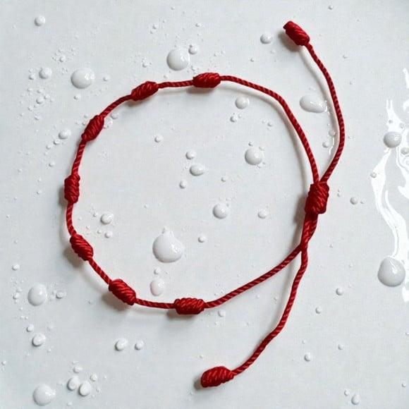 2 Pulseiras Kabbalah 7 Nós, Proteção, Boas Energias. Unissex