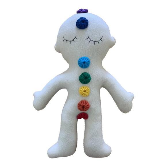 Boneco em Feltro dos 7 Chakras - Reiki