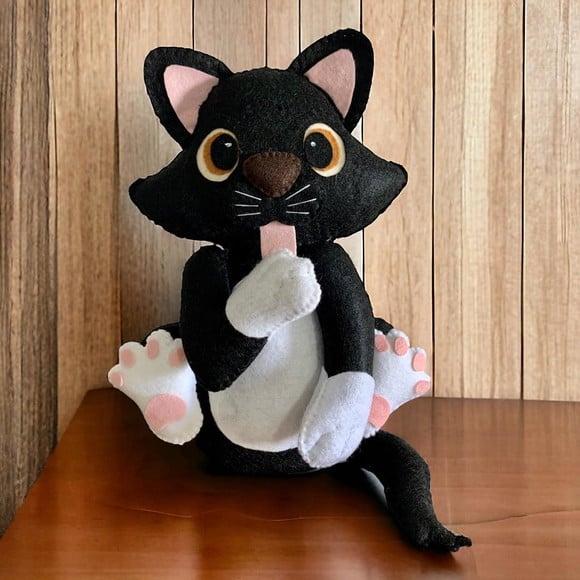Peso de Porta de Gatinho Preto