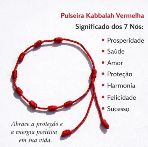 2 Pulseiras Kabbalah 7 Nós, Proteção, Boas Energias. Unissex
