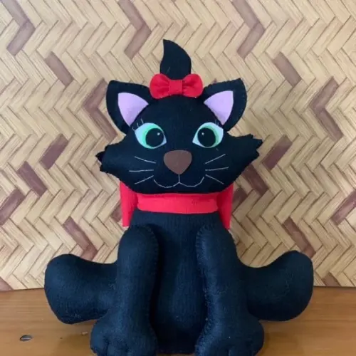 Peso de Porta de Gatinho Preto