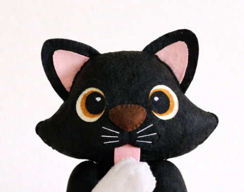 Peso de Porta Gatinho Preto