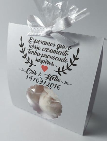 Embalagem Mini Suspiros - Lembrancinha Casamento