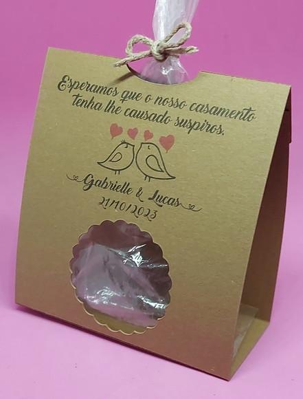 Kit Lembrancinha Casamento (embalagem Rústica para Mini Suspiros