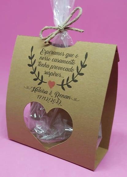 Kit Lembrancinha Casamento (embalagem Rústica para Mini Suspiros