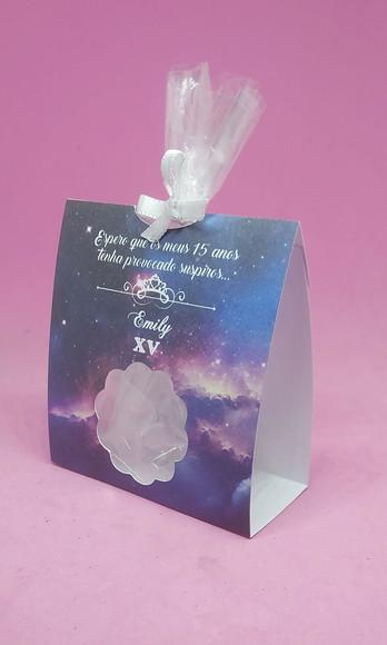 Lembrancinha 15 Anos Tema Galaxia Embalagem Mini Suspiros