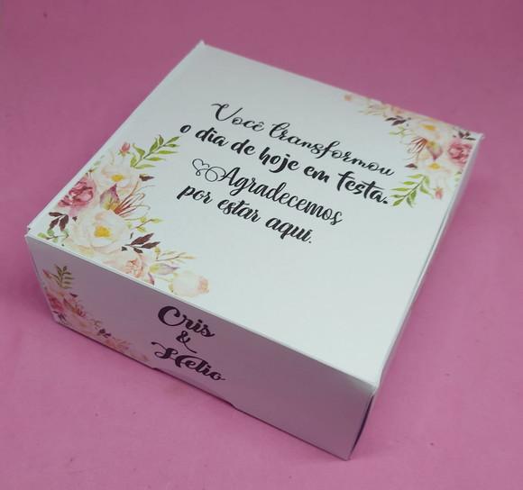 Lembrancinha Casamento - Caixa Personalizada 4 Docinhos