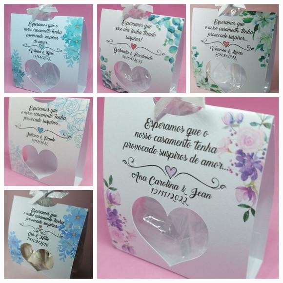 Lembrancinha Casamento - Embalagem Mini Suspiros Terracota