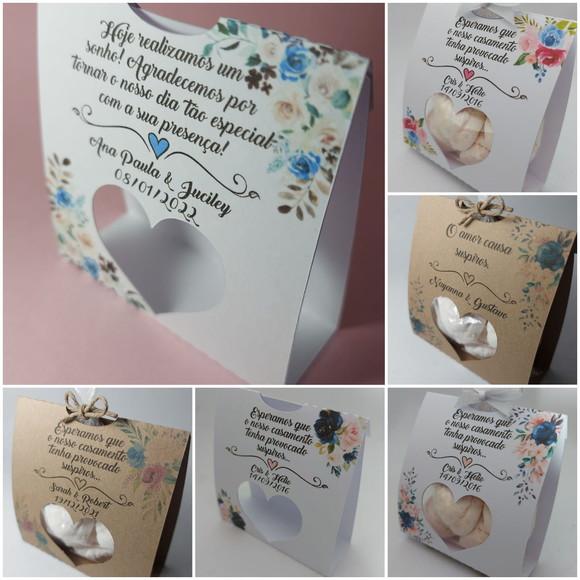 Lembrancinha Casamento Porta Mini Suspiros Azul Serenity