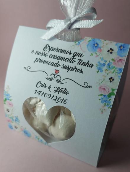Lembrancinha Casamento Porta Mini Suspiros Azul Serenity