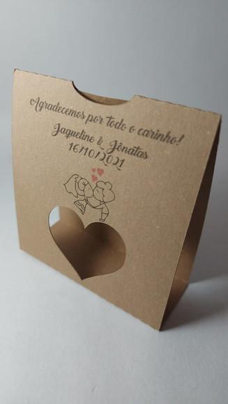 Lembrancinha Casamento Rustico - Porta Mini Suspiros 10x9cm