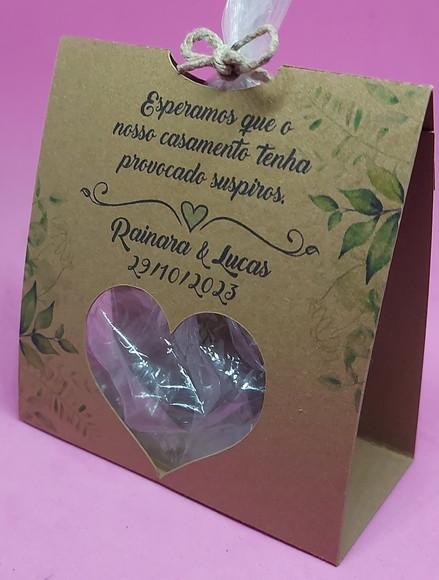 Lembrancinha Casamento Rústico Embalagem Mini Suspiros