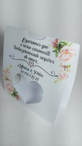 Lembrancinha Casamento Rustico - Porta Mini Suspiros 10x9cm