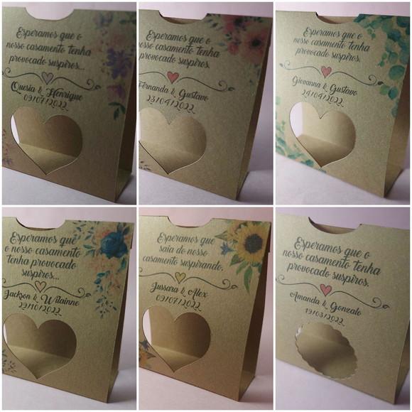 Lembrancinha Casamento Rústico mini Suspiros/ Biscoitos