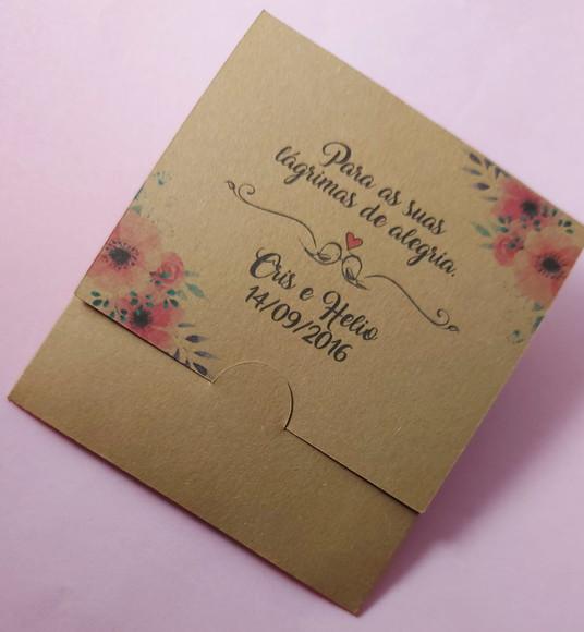 Lembrancinha de Casamento Lágrimas de Alegria - Porta Lenço