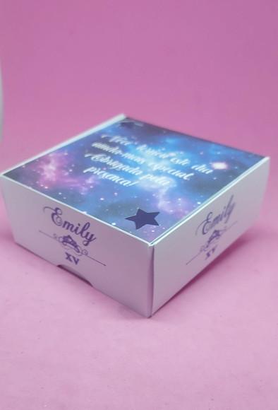 Lembrancinha Galaxia - Caixa Personalizada 4 Docinhos